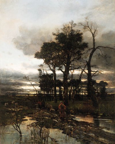 An Evening Landscape, Norfolk by Karl Heffner